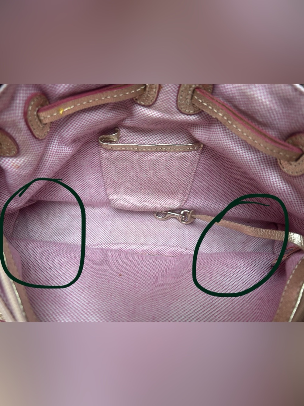 Vintage Dooney & Bourke Denim & Metallic Trim “Chiara" Tote Bag - Picture 14 of 14